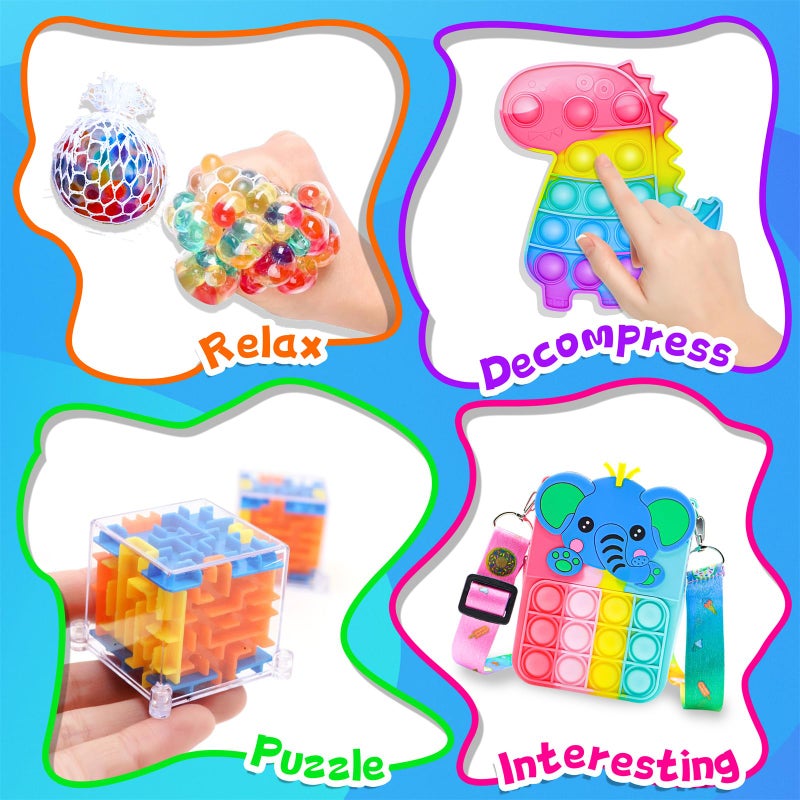 BicMan 1000pcs Party Favors for Kids  Fidget Toys Pack  Stocking Pinata Stuffers  Birthday Toys  Prize Box  Treasure Box  Goodie Bag Stuffers Carnival Prizes - Image 4